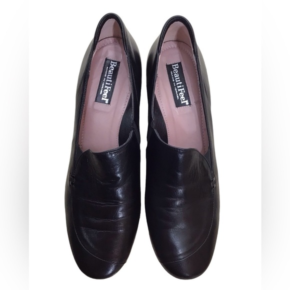 Beautifeel Leather Slip On Wedge Heels Black Size 39 - Picture 6 of 8